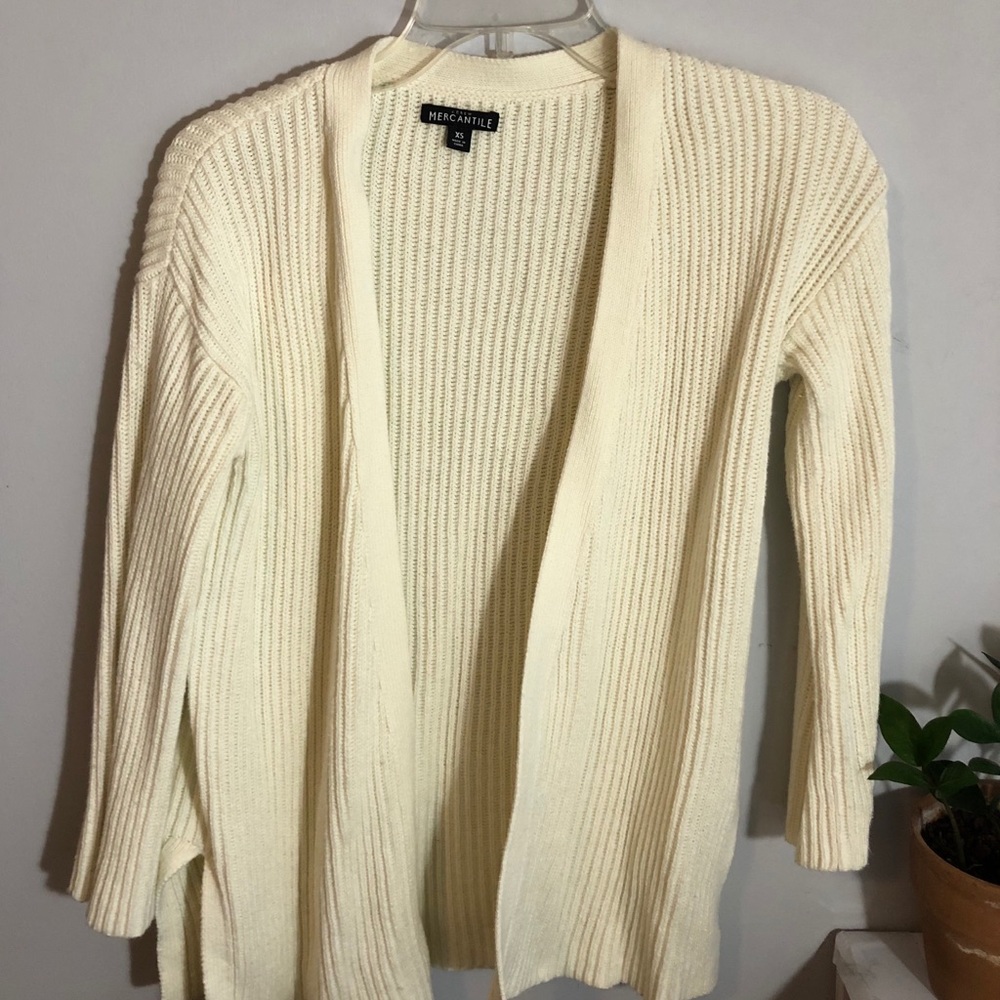 Cream colored cardigan